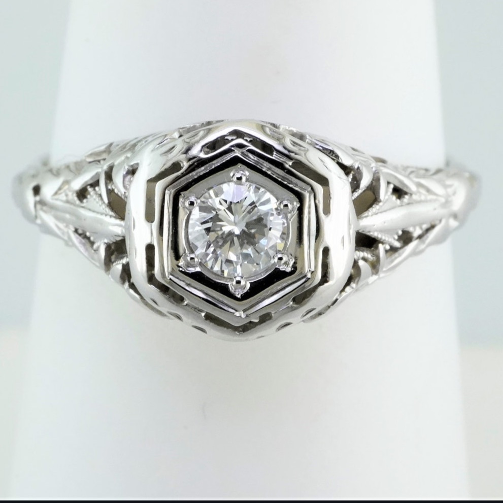 14k Diamond Engagement Ring